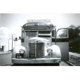 Minden - Marburg bus, in Ipswich, early 1950s