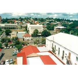 View towards Ipswich Civic Centre from Post Office tower, Ipswich, c.1988