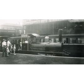 Puffing Billy train at Ipswich Railway Station, 1950s