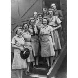 Photograph of a group of servicewomen of the No. 3 Aircraft Depot unit of the RAAF Station, Amberley, 1943