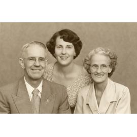 James and Merle Finimore with daughter, Jacqueline, Ipswich, mid 1950s