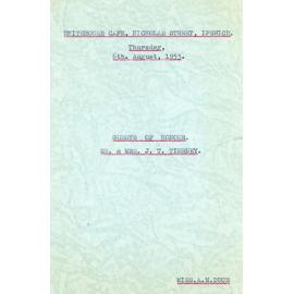 Invitation for Ailsa Duce to attend a farewell function for the Manager of the SGIO, Ipswich, 1953