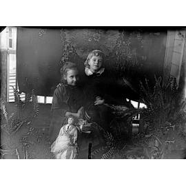 Laura Lydia (Doll) Taylor, with friend, Ipswich, c1890