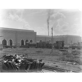 Weed train at Ipswich Railway Workshops, North Ipswich, c.1911