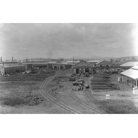 Timber yards at Ipswich Railway Workshops, North Ipswich, c.1911