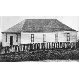 Sketch of first Congregational Church, Ipswich, n.d.