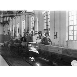 Interior of building at Ipswich Railway Workshops, Ipswich, c. 1910
