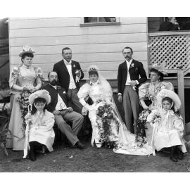 Unidentified bridal party, Ipswich, c.1898