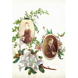 Grace Marcella  Pettigrew (Boyd) , two views, wedding portrait and later, Brisbane, 1880s