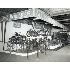 Ipswich Show display of All Parts (Qld.) motorcycle business, Ipswich, 1950 - 1953