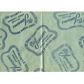Wrapping paper from Vic Jensens Shoe Store, Brisbane Street, Ipswich, undated
