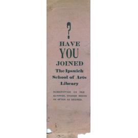Parkside Picture Theatre, Brisbane Street, handout, reverse, Ipswich, 1936
