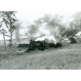 Locomotive, C17 Class, on Bundamba Loop, Bundamba, Ipswich, 1969