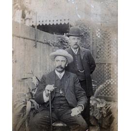 Robert Neild (sitting) and unidentified man, Ipswich, c. 1905