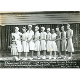 St Brigid's Catholic Church Basket Ball team, Rosewood, Ipswich, 1933