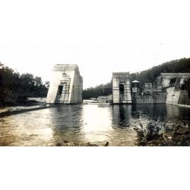 Somerset Dam during construction, near Kilcoy, 1953
