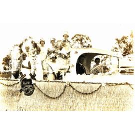 Ruhnos truck participating in St Patricks Day celebrations in Rosewood, Ipswich, 1929-1931