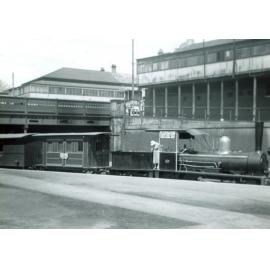 Puffing Billy train at Ipswich Railway Station, Ipswich, 1955