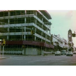 Construction site on corner East and Brisbane Streets, Ipswich, c.1974