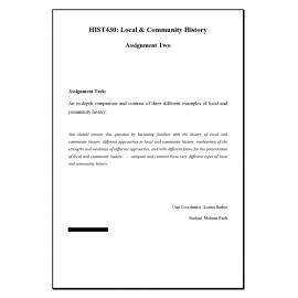 An in-depth comparison and contrast of three different examples of local and community history