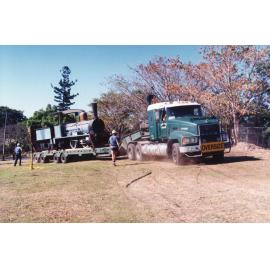 Puffing Billy train - relocation from Queens Park, 1997