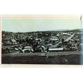 Panorama of Ipswich looking down Brisbane Street from Queens Park, Ipswich, 1887 (1990s)