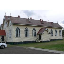Side view of St Brigid's Catholic Church, Rosewood, Ipswich, 2015