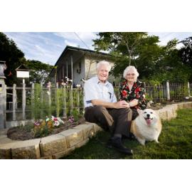 Roy and Doreen Hayward of Riverview celebrate their 60th wedding anniversary pictured with their dog Asti, November 2010