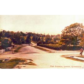 Queens Park entrance, Ipswich, postcard, c.1906 (1990s)