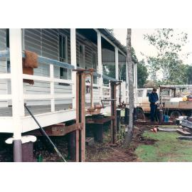 Relocating headmaster's residence, Amberley State School, RAAF Base, Amberley, Ipswich, 1991