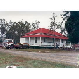 Relocating headmaster's residence, Amberley State School, RAAF Base, Amberley, Ipswich, 1991