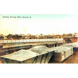 Railway running shed, Ipswich, postcard, 1907-1916 (1990s)