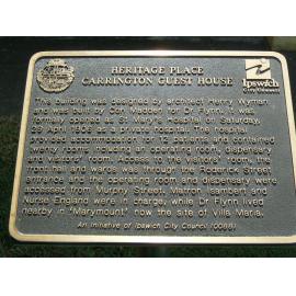 Historical Marker, Carrington Guest House, Roderick Street No 71, Ipswich, 2007