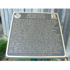 Historical Marker, The Chestnuts and Mona Lodge, Nicholas Street No 90, Ipswich, 2007
