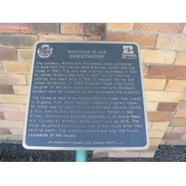 Historical Marker, Dorrington, Chermside Road No 88, East Ipswich, 2006