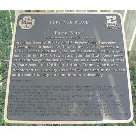 Historical Marker, Fairy Knoll, Whitehill Road No 105, Eastern Heights