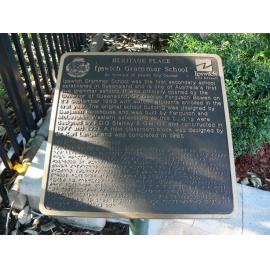 Historical Marker, Ipswich Grammar School, Darling Street East, Ipswich