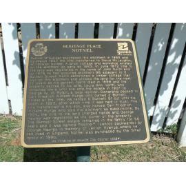 Historical Marker, Notnel, Burnett Street No 6, West Ipswich