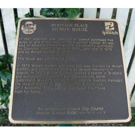 Historical Marker, Siemon House, Siemons Street No 29, Leichhardt