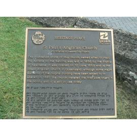 Historical Marker, St Paul's Anglican Church, Brisbane Street No 124, Ipswich
