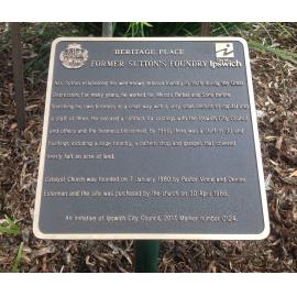 Historical Marker, former Sutton's Foundry, Pine Mountain Road No 142, Brassall