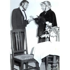 Scene from 'Hedda Gabler'  [by] Henrik Ibsen, performed by Ipswich Little Theatre, Ipswich, 1974