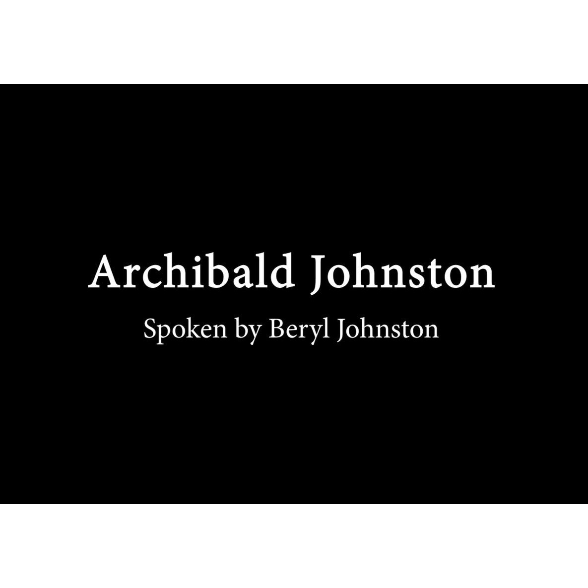 Oral History with Beryl Johnston on her Brother Archibald Johnston, 2017