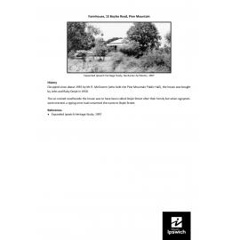 Boyles Road No 15, Pine Mountain - history