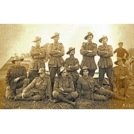 Group of Ipswich, Queensland, soldiers, Rollestone Camp, Salisbury Plains, England, 1916