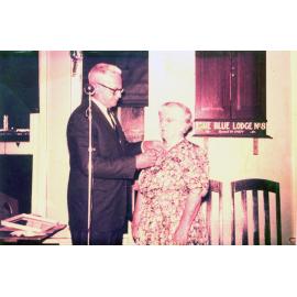 Sarah Thorn being presented with RSL Gold Medal for service, Ipswich, 1972