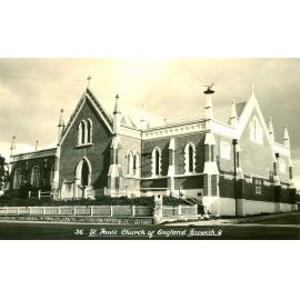 St Paul's Anglican Church, postcard, Ipswich, 1940s