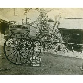 Tradesman's cart made by F. W. Johnson City Coach Works, for A. Gambling, Ipswich. 1910s