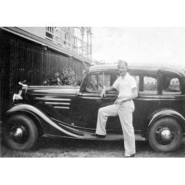 Frederick Johnson at 'Cremona' on Chermside Road, Ipswich, 1940s