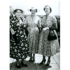 Ipswich Girls' Grammar School teachers Irene Carmody, Thalia Ruby Lorraine Kennedy, and Deidre Brown, 1957